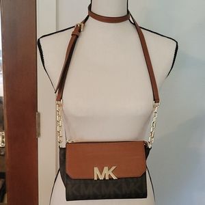 Michael Kors brown crossbody bag